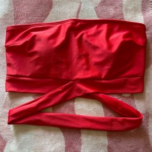 Red Crossed Tube Top